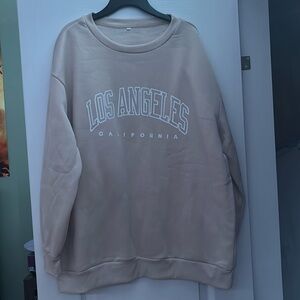 Beige Los Angeles crewneck